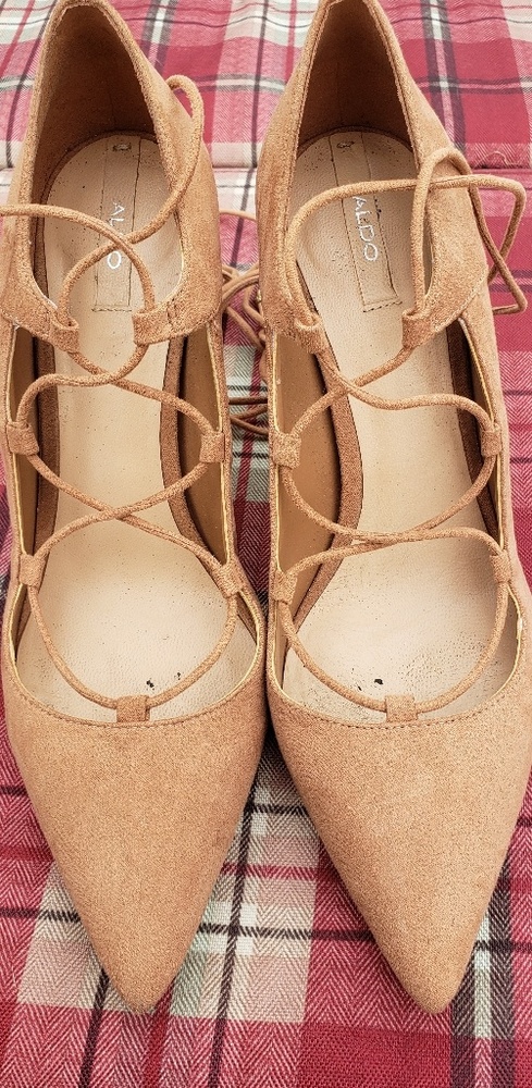 EUC Strappy Leather Aldo pumps